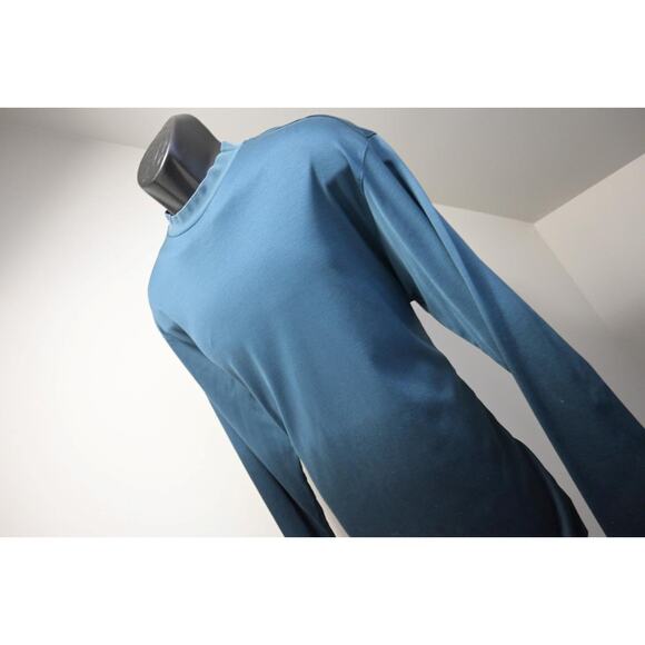 Nike Tiger Woods Golf Mock TurtleNeck Blue Long Sleeve Shirt Cotton Mens Size XL - Picture 1 of 8